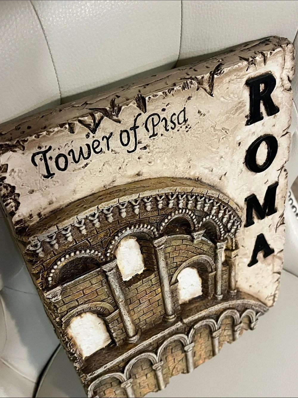ROMA Tower of Pisa 1 Wall Art in Brown Cream Black 10X13 PARIS LISTED